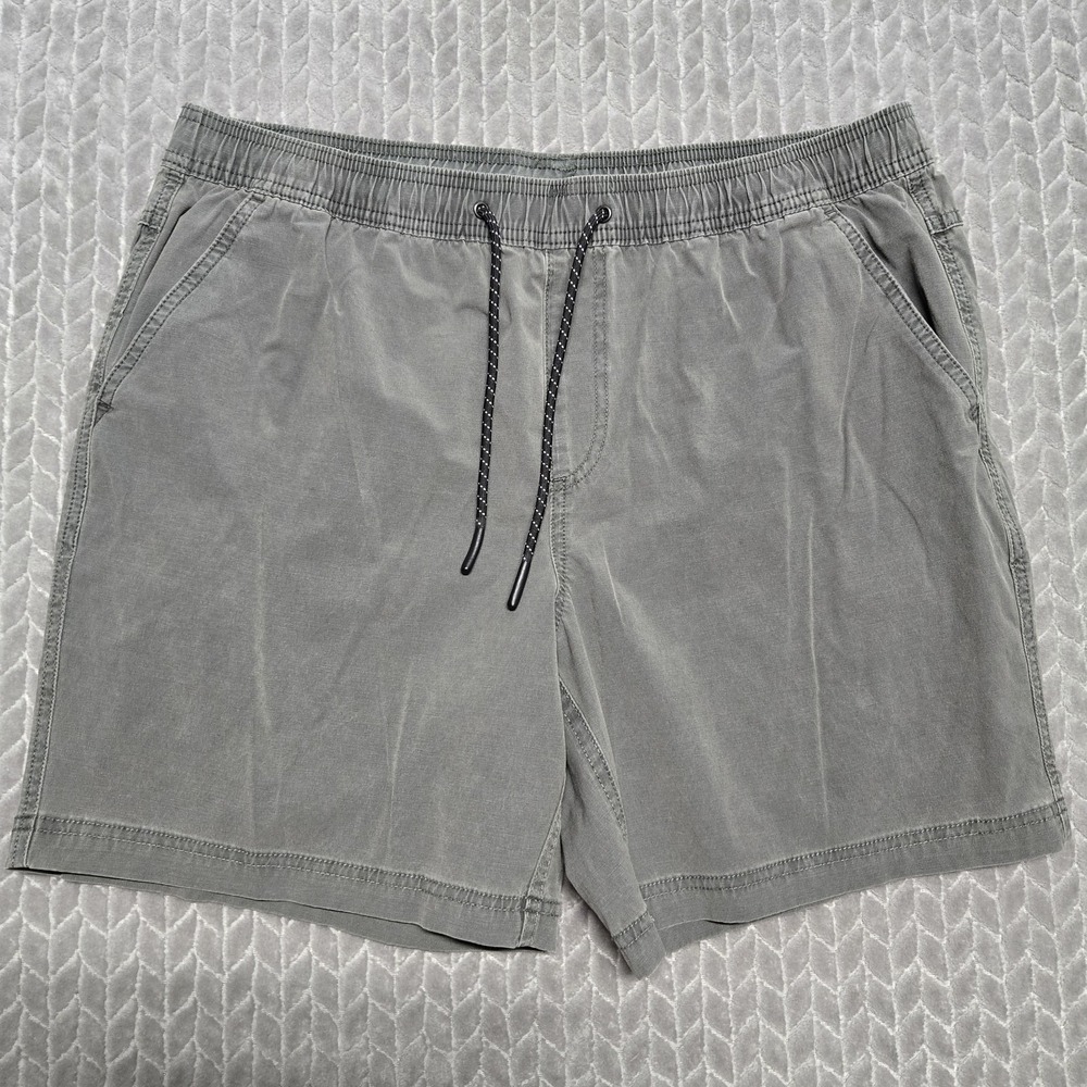 Bearbottom Clothing Mens XL 7" In Gray Cotton Blend Shorts Drawstrings Stretch